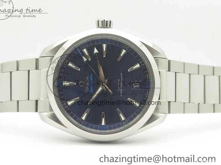 0425 Aqua Terra 150M Master Chronometers VSF 1:1 Best Edition Deep Blue Dial Silver Hand on SS Bracelet A8900 Super Clone HighPerformance 8013